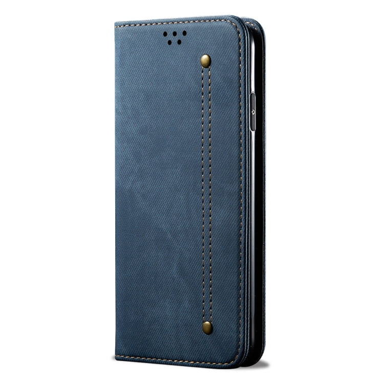 For Honor 100 Denim Texture Flip Leather Phone Case(Blue) - Honor Cases by PMC TechLife | Online Shopping South Africa | PMC TechLife | Buy Now Pay Later Mobicred
