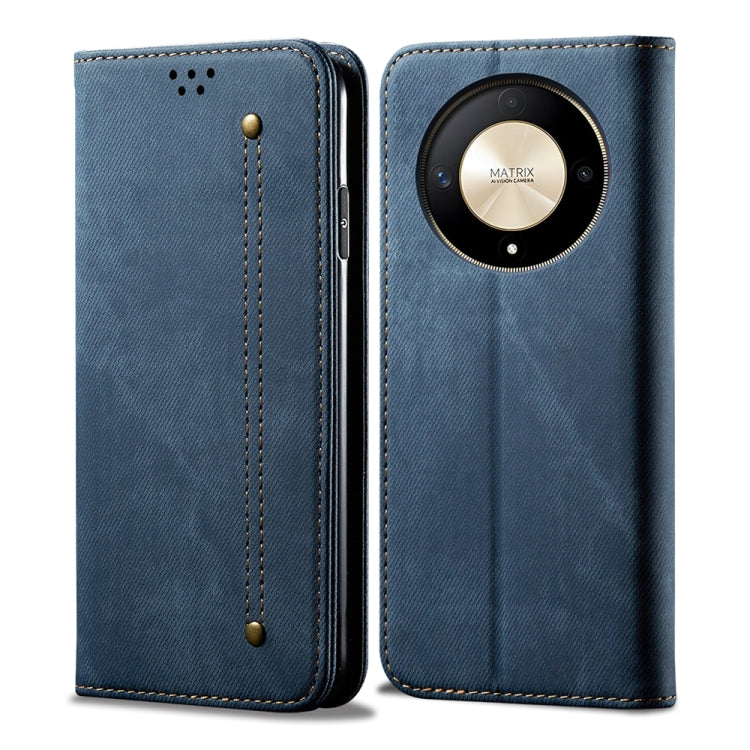 For Honor Magic6 Lite / X9b 5G Denim Texture Flip Leather Phone Case(Blue) - Honor Cases by PMC TechLife | Online Shopping South Africa | PMC TechLife | Buy Now Pay Later Mobicred