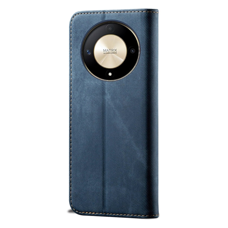 For Honor Magic6 Lite / X9b 5G Denim Texture Flip Leather Phone Case(Blue) - Honor Cases by PMC TechLife | Online Shopping South Africa | PMC TechLife | Buy Now Pay Later Mobicred