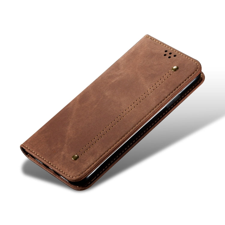 For Honor 200 Lite Global Denim Texture Flip Leather Phone Case(Brown) - Honor Cases by PMC Jewellery | Online Shopping South Africa | PMC Jewellery | Buy Now Pay Later Mobicred