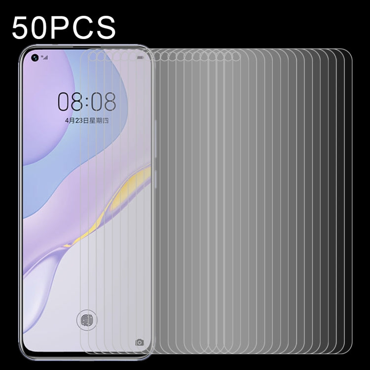 For Huawei nova 7 50 PCS Half-screen Transparent Tempered Glass Film - free shipping - PMC TechLife - Order now!