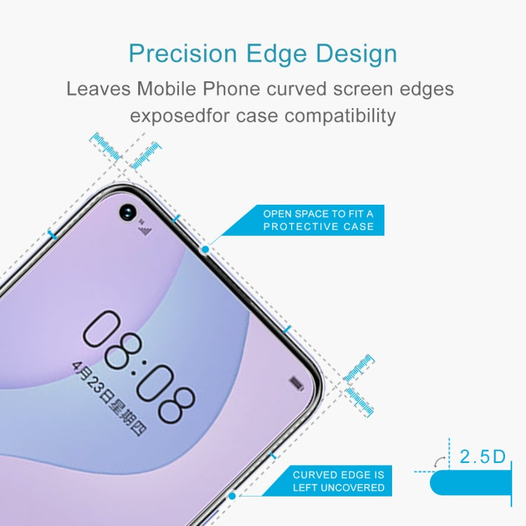 For Huawei nova 7 50 PCS Half-screen Transparent Tempered Glass Film - free shipping - PMC TechLife - Order now!