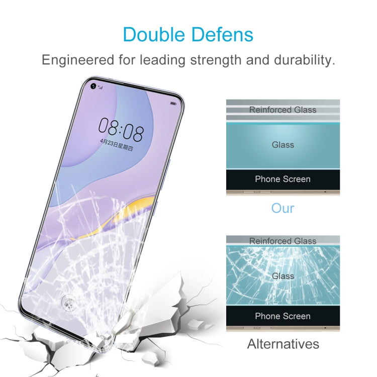 For Huawei nova 7 50 PCS Half-screen Transparent Tempered Glass Film - free shipping - PMC TechLife - Order now!