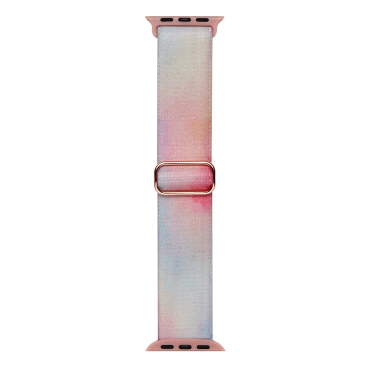 For Apple Watch SE 2022 44mm Painted Pattern Nylon Replacement Watch Band(Symphony Aurora) - free shipping - PMc TechLife - Order now!