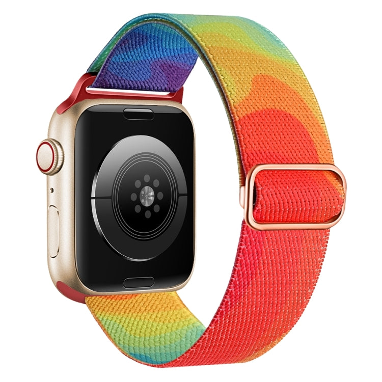 For Apple Watch SE 40mm Painted Pattern Nylon Replacement Watch Band(Liquid Colorful) - Watch Bands by PMc TechLife | Online Shopping South Africa | PMc TechLife | Buy Now Pay Later Mobicred