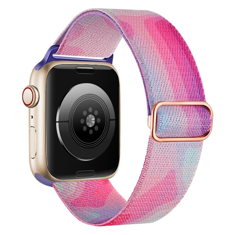 For Apple Watch 4 40mm Painted Pattern Nylon Replacement Watch Band(Ladder Purple Blue) - free shipping - PMc TechLife - Order now!