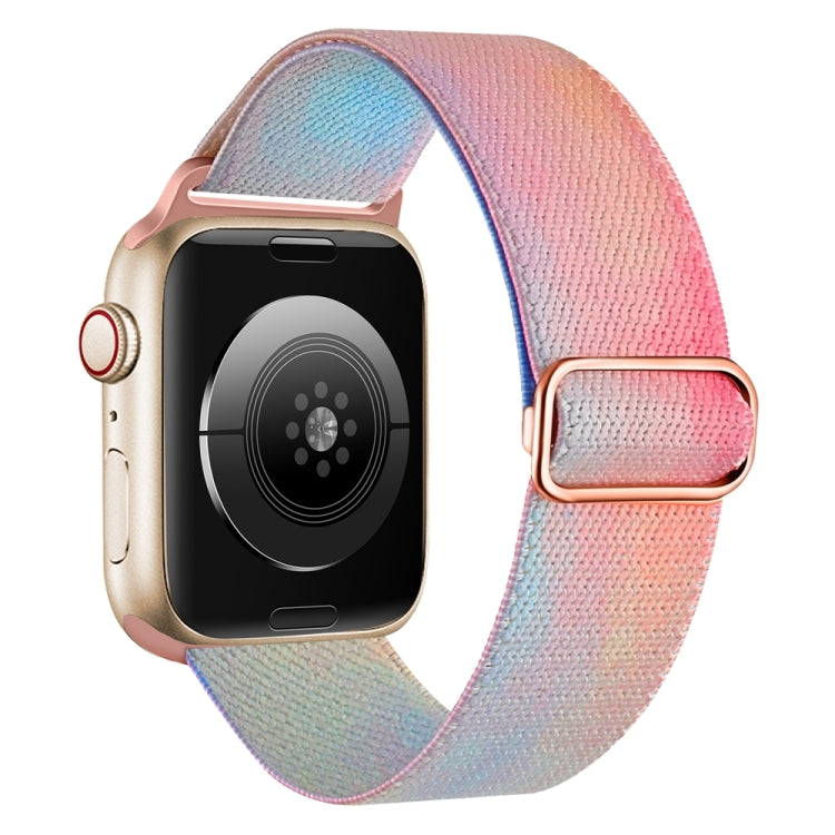 For Apple Watch 3 38mm Painted Pattern Nylon Replacement Watch Band(Symphony Aurora) - Watch Bands by PMc TechLife | Online Shopping South Africa | PMc TechLife | Buy Now Pay Later Mobicred