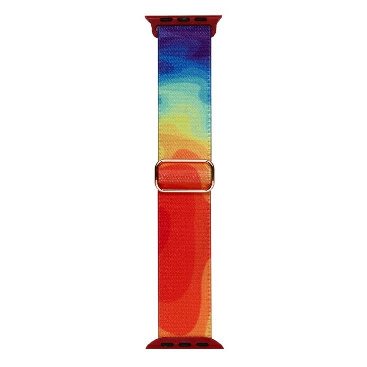 For Apple Watch 9 45mm Painted Pattern Nylon Replacement Watch Band(Liquid Colorful) - Watch Bands by PMc TechLife | Online Shopping South Africa | PMc TechLife | Buy Now Pay Later Mobicred