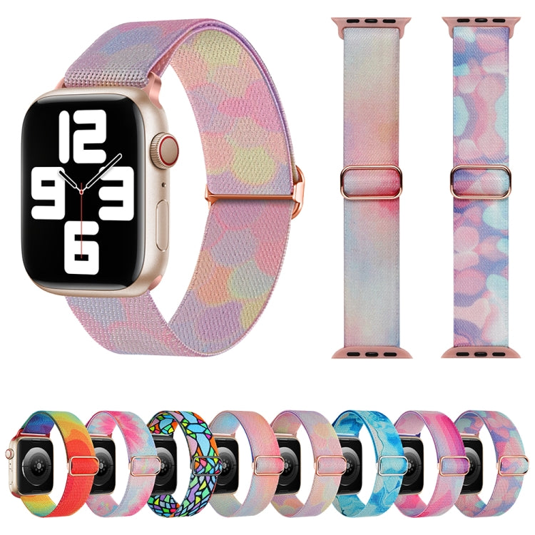 For Apple Watch 8 45mm  Painted Pattern Nylon Replacement Watch Band(Water Fluid) - Watch Bands by PMc TechLife | Online Shopping South Africa | PMc TechLife | Buy Now Pay Later Mobicred