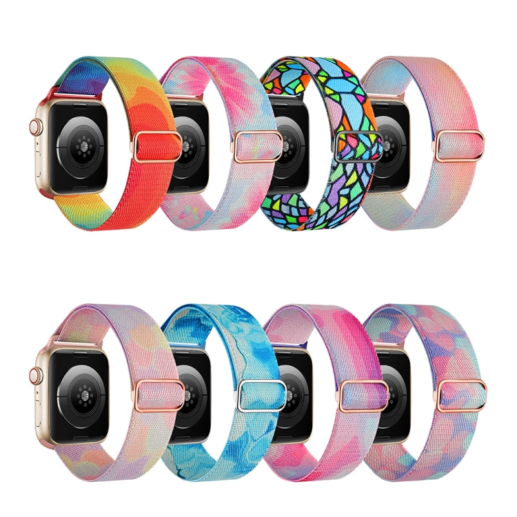 For Apple Watch SE 40mm Painted Pattern Nylon Replacement Watch Band(Water Fluid) - free shipping - PMc TechLife - Order now!
