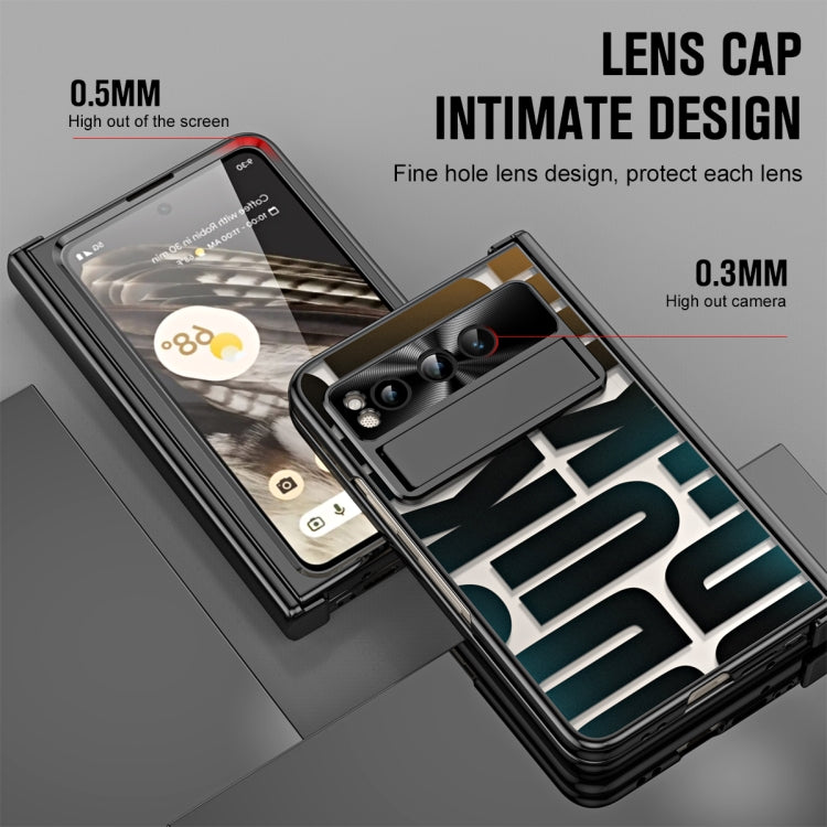 For Google Pixel Fold Integrated Electroplating Folding Phone Case(Black) - Google Cases by PMC TechLife | Online Shopping South Africa | PMC TechLife | Buy Now Pay Later Mobicred