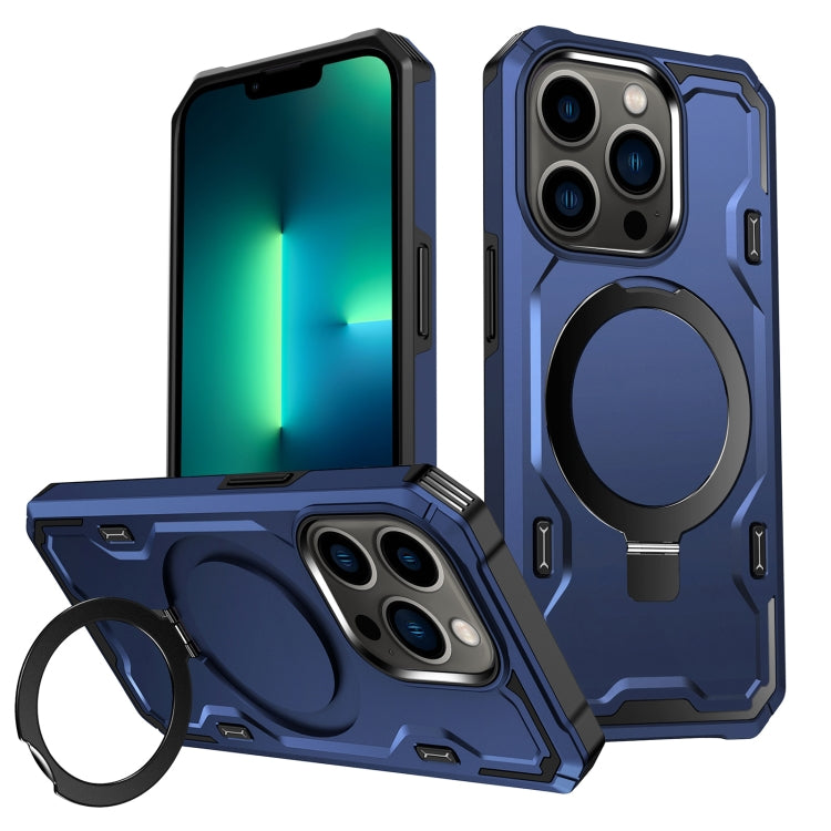 For iPhone 13 Pro Max Patronus MagSafe Magnetic Holder Phone Case(Navy Blue) - iPhone 13 Pro Max Cases by PMC Jewellery | Online Shopping South Africa | PMC Jewellery