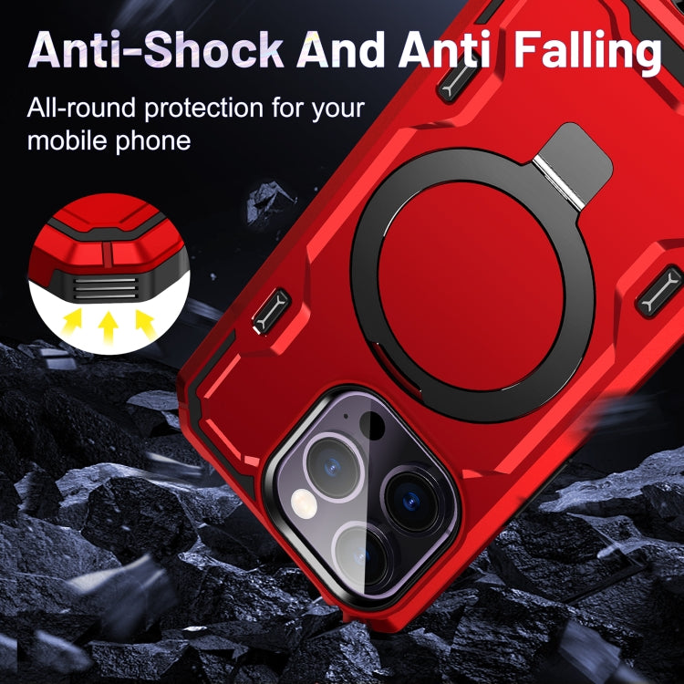 For iPhone 11 Pro Max Patronus MagSafe Magnetic Holder Phone Case(Red) - iPhone 11 Pro Max Cases by PMC Jewellery | Online Shopping South Africa | PMC Jewellery