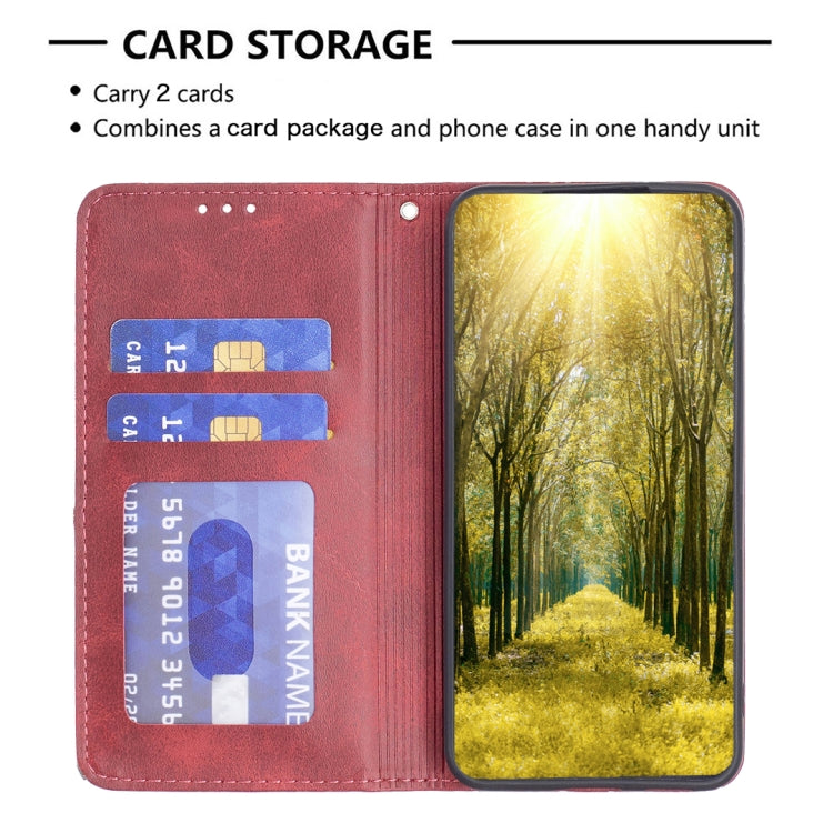 For Realme C53 Rhombus Texture Leather Phone Case(Red) - Realme Cases by PMC TechLife | Online Shopping South Africa | PMC TechLife | Buy Now Pay Later Mobicred