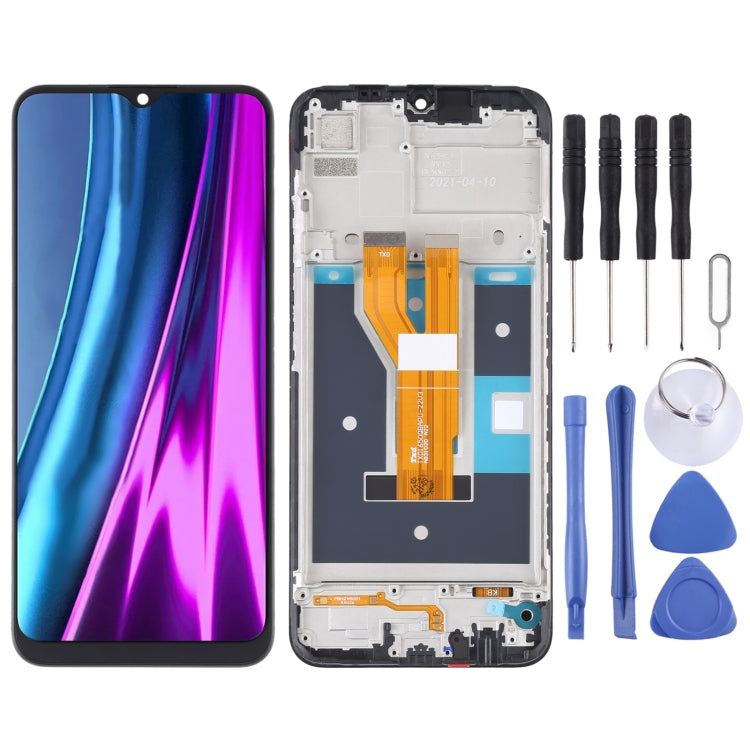 For Realme Narzo 50i 4G RMX3235 OEM LCD Screen Digitizer Full Assembly with Frame - free shipping - PMC TechLife - Order now!