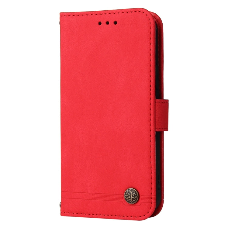 For Google Pixel 9 Pro Skin Feel Life Tree Metal Button Leather Phone Case(Red) - Google Cases by PMC TechLife | Online Shopping South Africa | PMC TechLife | Buy Now Pay Later Mobicred
