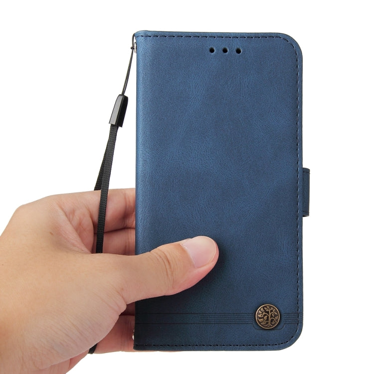For Google Pixel 9 Skin Feel Life Tree Metal Button Leather Phone Case(Blue) - Google Cases by PMC TechLife | Online Shopping South Africa | PMC TechLife | Buy Now Pay Later Mobicred