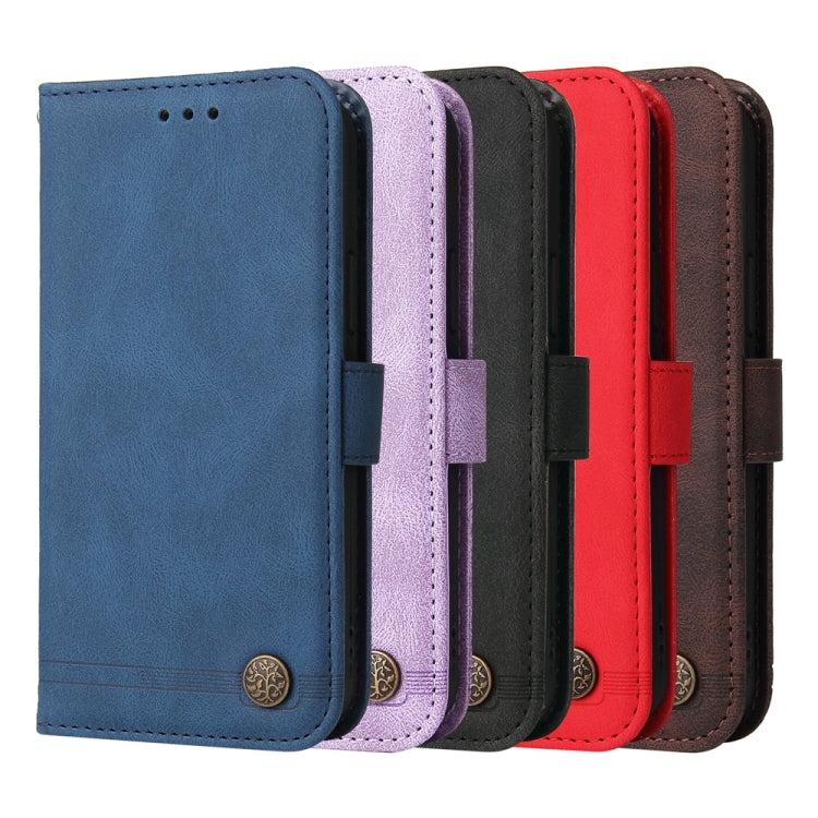 For Google Pixel 9 Pro Skin Feel Life Tree Metal Button Leather Phone Case(Red) - Google Cases by PMC TechLife | Online Shopping South Africa | PMC TechLife | Buy Now Pay Later Mobicred