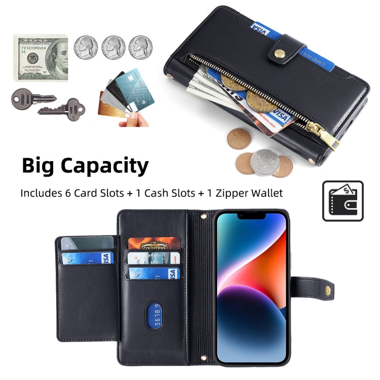 For Infinix Note 40 4G Sheep Texture Cross-body Zipper Wallet Leather Phone Case(Black) - Infinix Cases by PMC TechLife | Online Shopping South Africa | PMC TechLife | Buy Now Pay Later Mobicred