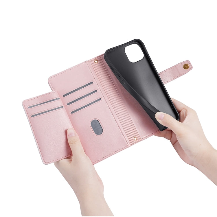 For Sharp Aquos sense8 Sheep Texture Cross-body Zipper Wallet Leather Phone Case(Pink) - More Brand by PMC TechLife | Online Shopping South Africa | PMC TechLife | Buy Now Pay Later Mobicred