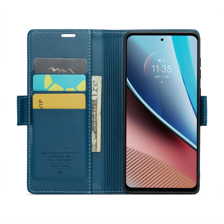 For Motorola Moto G Stylus 5G 2023 CaseMe 023 Butterfly Buckle Litchi Texture RFID Anti-theft Leather Phone Case(Blue) - Motorola Cases by CaseMe | Online Shopping South Africa | PMC Jewellery | Buy Now Pay Later Mobicred