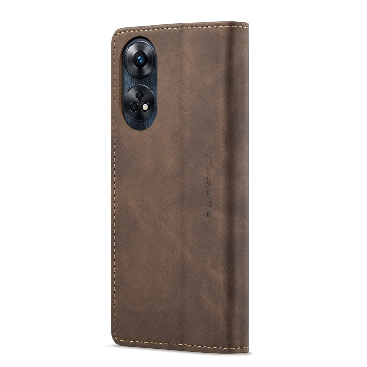 For OPPO Reno8 T 4G CaseMe 013 Multifunctional Horizontal Flip Leather Phone Case(Coffee) - OPPO Cases by CaseMe | Online Shopping South Africa | PMC Jewellery | Buy Now Pay Later Mobicred