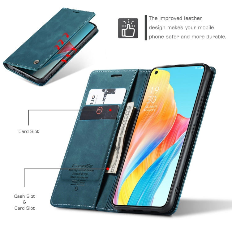 For OPPO A78 4G CaseMe 013 Multifunctional Horizontal Flip Leather Phone Case(Blue) - OPPO Cases by CaseMe | Online Shopping South Africa | PMC Jewellery | Buy Now Pay Later Mobicred
