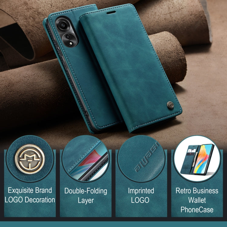 For OPPO A78 4G CaseMe 013 Multifunctional Horizontal Flip Leather Phone Case(Blue) - OPPO Cases by CaseMe | Online Shopping South Africa | PMC Jewellery | Buy Now Pay Later Mobicred