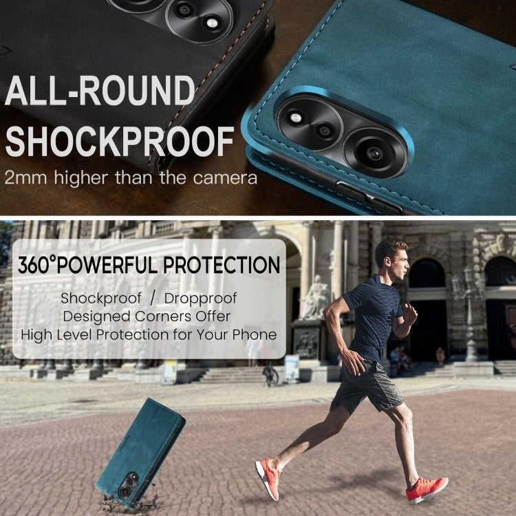 For OPPO A78 4G CaseMe 013 Multifunctional Horizontal Flip Leather Phone Case(Blue) - OPPO Cases by CaseMe | Online Shopping South Africa | PMC Jewellery | Buy Now Pay Later Mobicred