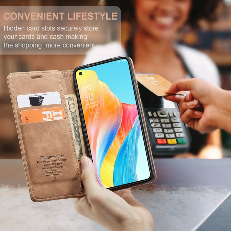 For OPPO A78 4G CaseMe 013 Multifunctional Horizontal Flip Leather Phone Case(Brown) - OPPO Cases by CaseMe | Online Shopping South Africa | PMC Jewellery | Buy Now Pay Later Mobicred