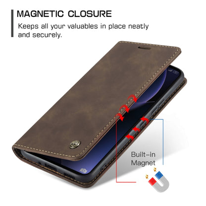 For Xiaomi 13T/13T Pro CaseMe 013 Multifunctional Horizontal Flip Leather Phone Case(Coffee) - Xiaomi Cases by CaseMe | Online Shopping South Africa | PMC Jewellery | Buy Now Pay Later Mobicred