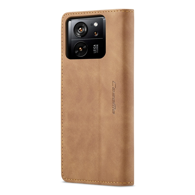 For Xiaomi 13T/13T Pro CaseMe 013 Multifunctional Horizontal Flip Leather Phone Case(Brown) - Xiaomi Cases by CaseMe | Online Shopping South Africa | PMC Jewellery | Buy Now Pay Later Mobicred