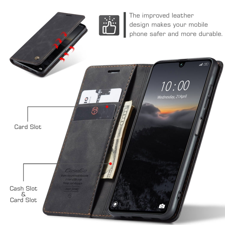 For Xiaomi Redmi 13C 4G Global / 13C 5G CaseMe 013 Multifunctional Horizontal Flip Leather Phone Case(Black) - Xiaomi Cases by CaseMe | Online Shopping South Africa | PMC Jewellery | Buy Now Pay Later Mobicred