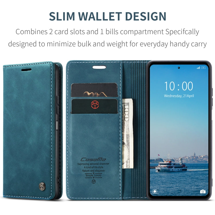 For Xiaomi Redmi 12 4G / 12 5G／Note 12R CaseMe 013 Multifunctional Horizontal Flip Leather Phone Case(Blue) - Xiaomi Cases by CaseMe | Online Shopping South Africa | PMC Jewellery | Buy Now Pay Later Mobicred