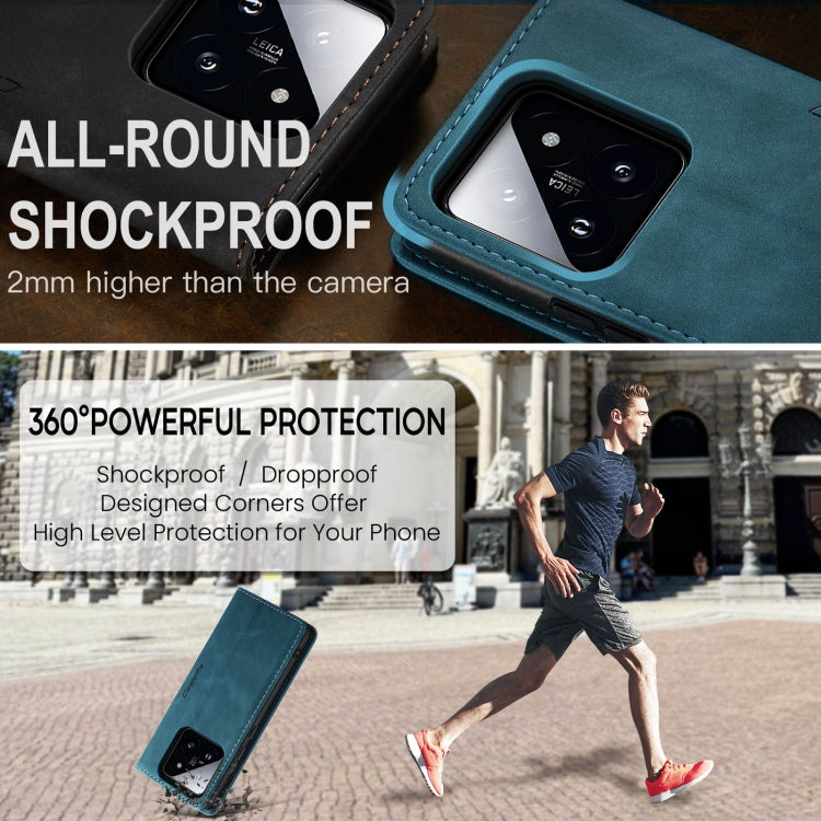 For Xiaomi 14 Pro CaseMe 013 Multifunctional Horizontal Flip Leather Phone Case(Blue) - free shipping - PMC Jewellery - Order now!