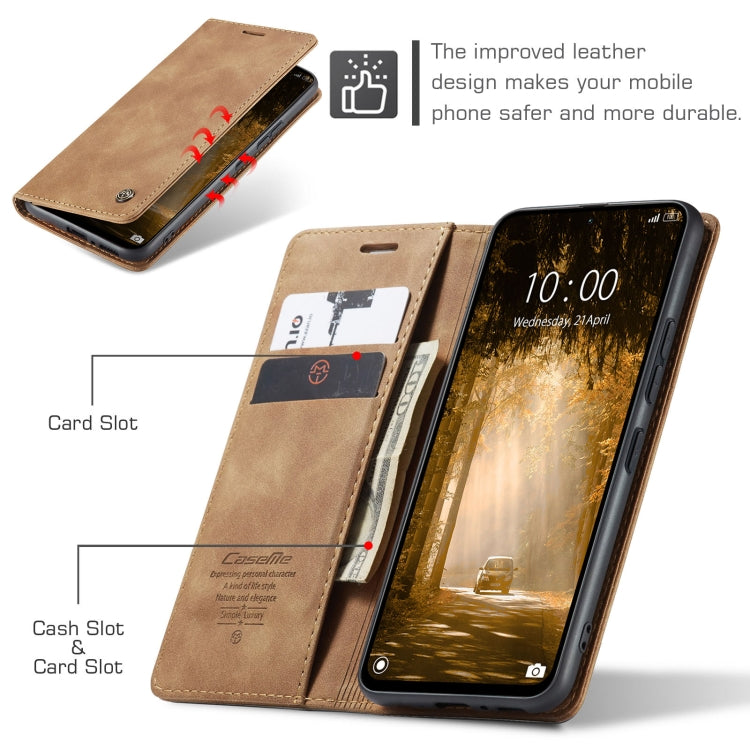 For Xiaomi Redmi Note 13 4G CaseMe 013 Multifunctional Horizontal Flip Leather Phone Case(Brown) - Xiaomi Cases by CaseMe | Online Shopping South Africa | PMC Jewellery | Buy Now Pay Later Mobicred