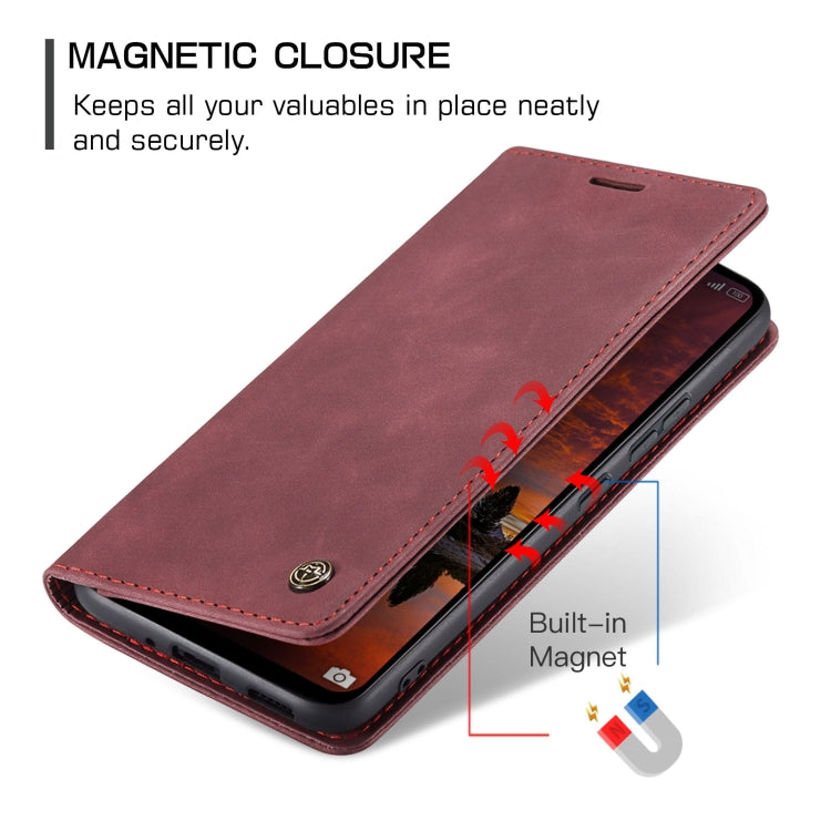 For Xiaomi Redmi Note 13 Pro 4G CaseMe 013 Multifunctional Horizontal Flip Leather Phone Case(Wine Red) - Xiaomi Cases by CaseMe | Online Shopping South Africa | PMC Jewellery | Buy Now Pay Later Mobicred