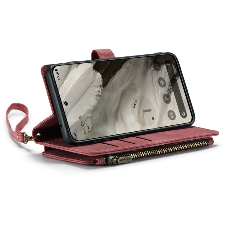 For Google Pixel 8 CaseMe C30 Multifunctional Leather Phone Case(Red) - Google Cases by CaseMe | Online Shopping South Africa | PMC Jewellery | Buy Now Pay Later Mobicred