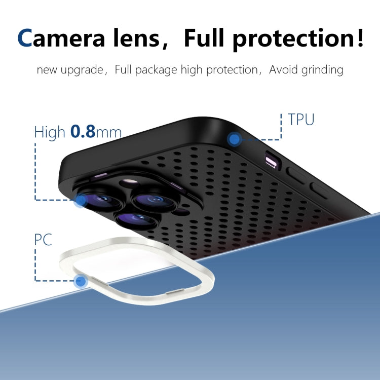 For iPhone 13 Pro Max Hollow Heat Dissipation TPU Phone Case(Black) - iPhone 13 Pro Max Cases by PMC TechLife | Online Shopping South Africa | PMC TechLife