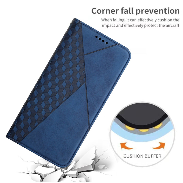 For Realme C67 4G Global Diamond Splicing Skin Feel Magnetic Leather Phone Case(Blue) - Realme Cases by PMC TechLife | Online Shopping South Africa | PMC TechLife