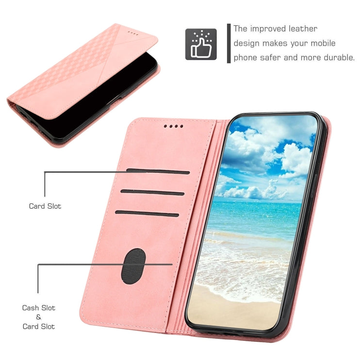 For Xiaomi Redmi K70 / K70 Pro Diamond Splicing Skin Feel Magnetic Leather Phone Case(Rose Gold) - K70 Pro Cases by PMC Jewellery | Online Shopping South Africa | PMC Jewellery | Buy Now Pay Later Mobicred