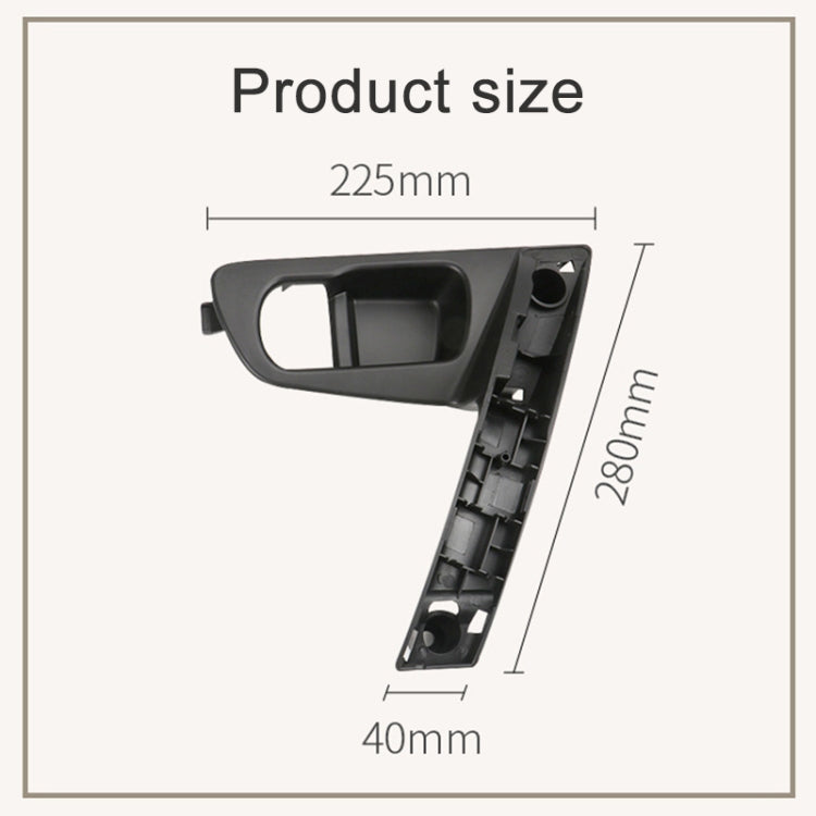 For Nissan Qashqai Left-Drive Car Door Inside Handle Base Bracket, Type:Base Left(Black) - Door Handles by PMC TechLife | Online Shopping South Africa | PMC TechLife | Buy Now Pay Later Mobicred