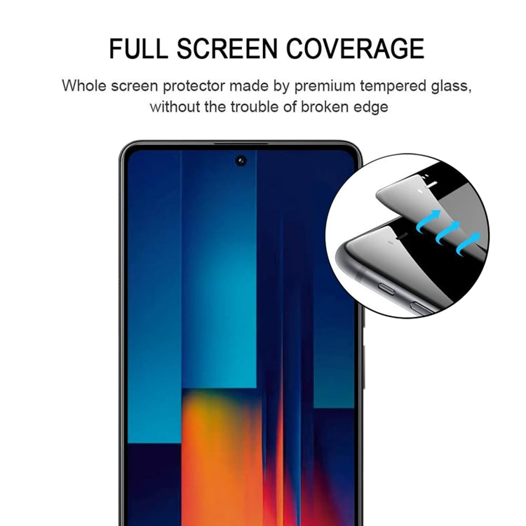 For Xiaomi Poco M6 Pro 4G 9H HD 3D Curved Edge Tempered Glass Film(Black) -  by PMC TechLife | Online Shopping South Africa | PMC TechLife | Buy Now Pay Later Mobicred