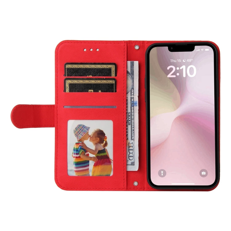 For iPhone 16e Skin Feel Life Tree Leather Phone Case(Red) - iPhone 16e Cases by PMC TechLife | Online Shopping South Africa | PMC TechLife | Buy Now Pay Later Mobicred