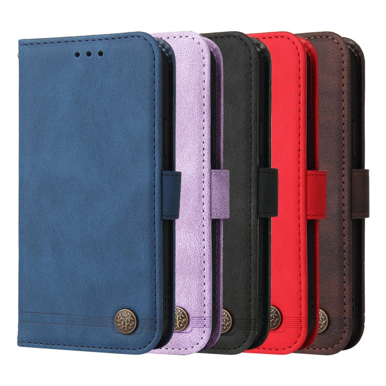 For iPhone 16e Skin Feel Life Tree Leather Phone Case(Red) - iPhone 16e Cases by PMC TechLife | Online Shopping South Africa | PMC TechLife | Buy Now Pay Later Mobicred