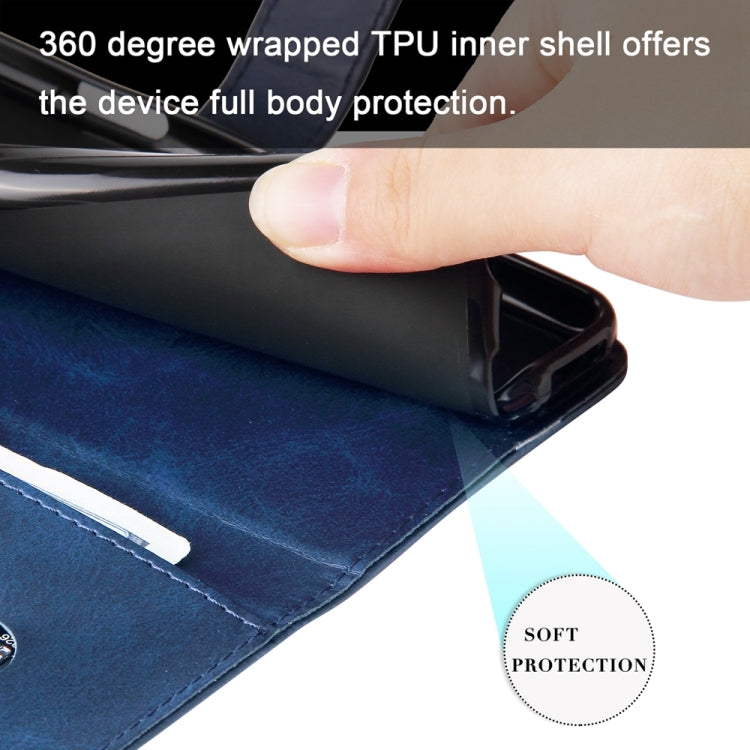 For iPhone 16e Fashion Calf Texture Zipper Leather Phone Case(Blue) - iPhone 16e Cases by PMC TechLife | Online Shopping South Africa | PMC TechLife | Buy Now Pay Later Mobicred