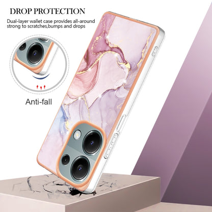 For Xiaomi Redmi Note 13 Pro 4G Global Electroplating Marble Dual-side IMD Phone Case(Rose Gold 005) - Note 13 Pro Cases by PMC Jewellery | Online Shopping South Africa | PMC Jewellery | Buy Now Pay Later Mobicred