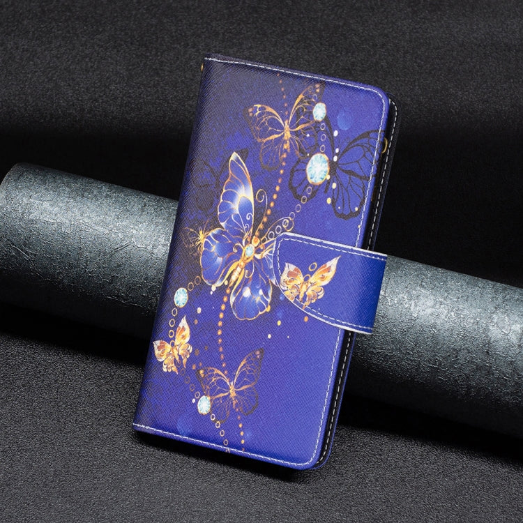 For iPhone 16 Pro Max Colored Drawing Pattern Zipper Phone Leather Case(Purple Butterfly) - iPhone 16 Pro Max Cases by PMC TechLife | Online Shopping South Africa | PMC TechLife | Buy Now Pay Later Mobicred