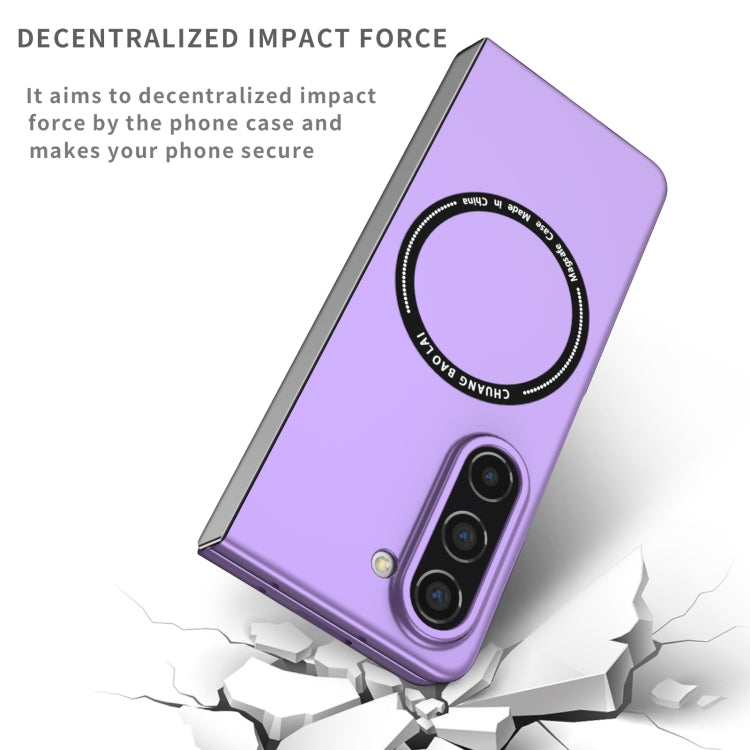 For Samsung Galaxy Z Fold5 Magsafe Magnetic Folding PC Phone Case(Purple) - Galaxy Z Fold5 Cases by PMC TechLife | Online Shopping South Africa | PMC TechLife