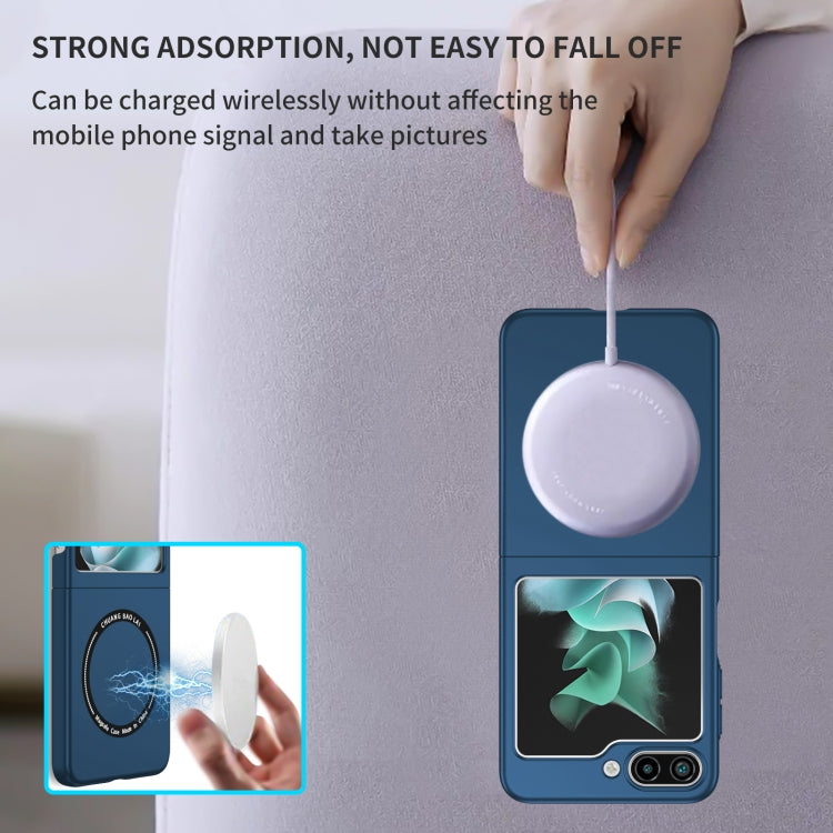 For Samsung Galaxy Z Flip5 5G Magsafe Magnetic Folding PC Phone Case(Blue) - Galaxy Z Flip5 Cases by PMC TechLife | Online Shopping South Africa | PMC TechLife | Buy Now Pay Later Mobicred